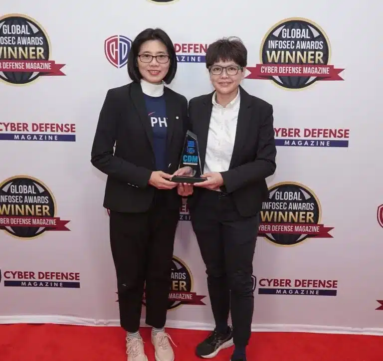 X-PHY co-founders camellia chan and may chng at the award ceremony in san francisco