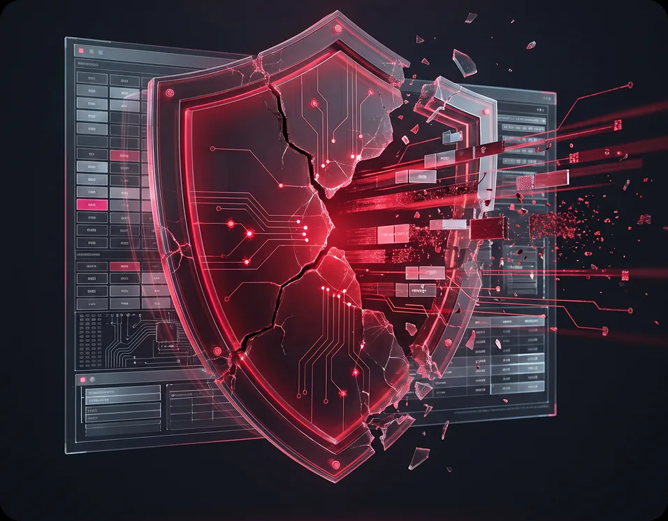 Fractured digital security shield over records data